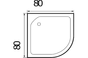 Душевой поддон Wemor 80/80/24 (10000001244) - 2