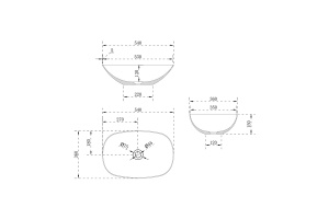 Накладная раковина Vincea 54х36 черная - 2
