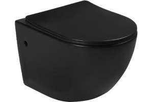 Унитаз подвесной SantiLine SL-5018MB безободковый, с микролифтом