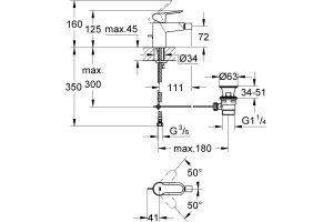 Смеситель Grohe BauEdge 23331000 для биде - 2