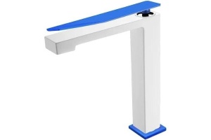 Смеситель для раковины Boheme Q белый с синим