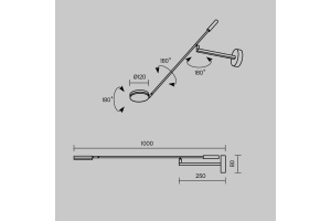 Настенный светодиодный светильник Maytoni Fad MOD070WL-L6B3K - 3
