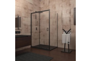 Душевой уголок Veconi Rovigo RV-046B 100x70, черный