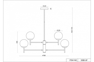 Люстра на штанге F-promo Sheeny 3088-6P - 2
