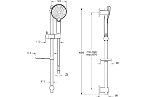 Душевой гарнитур VitrA Bliss хром - 2