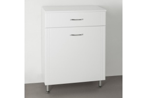 Тумба Style Line Эко Стандарт ТН 60 с бельевой корзиной, белая