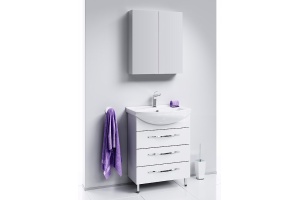 Тумба с раковиной Aqwella Allegro 65 с 3 ящиками - 2