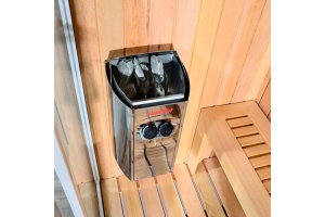 Душевая кабина Orans 180х130 черная стекло прозрачное с гидромассажем и баней - 2