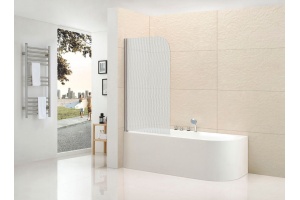 Шторка на ванну Cezares ECO-O-V-1-80/140-P-Cr-L стекло punto - 2