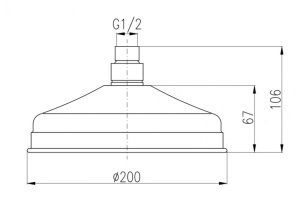 Верхний душ Rav Slezak 20х20 золото - 2
