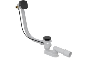 Слив-перелив AlcaPlast A564BLACK с наливом через перелив