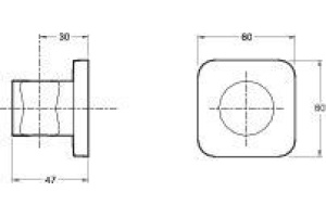 Настенный держатель Jacob Delafon Modulo 8464D-CP - 2