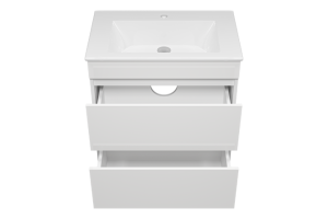 Тумба с раковиной Misty Енисей 70 белая глянцевая - 2