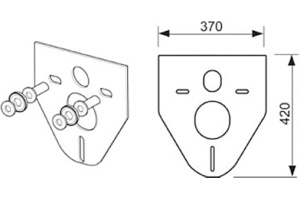 Шумоизоляционная панель для инсталляции TECE TECEprofil - 2