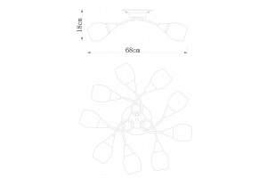 Потолочная люстра Arte Lamp Penny A2701PL-9WG - 2