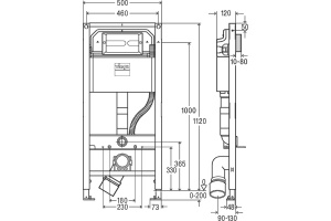 Система инсталляции для унитазов Viega Prevista 8522.10 с кнопкой смыва - 2
