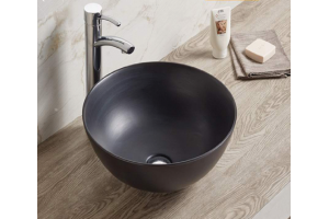 Раковина накладная CeramaLux NC 41.5 см черный матовый (104MB)