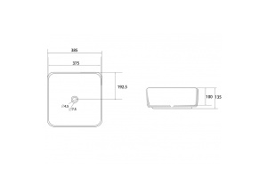Накладная раковина Abber Rechteck 39 розовое золото матовое - 3