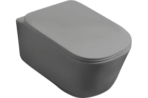 Унитаз подвесной Kerasan Tribeca с сиденьем микролифт Grigio matt (511459)