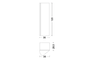 Шкаф - пенал Armadi Art Vallessi 35 подвесной бежевый матовый - 3