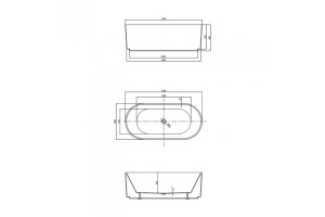 Ванна акриловая Vincea 170х80 белый - 3