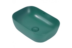 Накладная раковина Abber Rechteck 46 темно-зеленая матовая