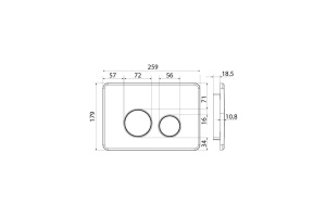 Клавиша смыва, универсальная, золото - 2