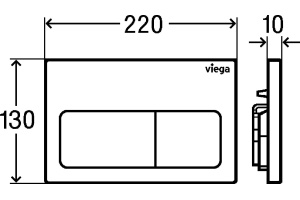 773731 Prevista Панель смыва для унитазов Visign for Life 5, пластик, цвет альпийский, модель 8601.1 - 3