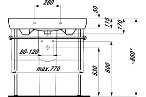 Подвесная раковина Laufen Pro (8.1395.6.000.104.1) - 3