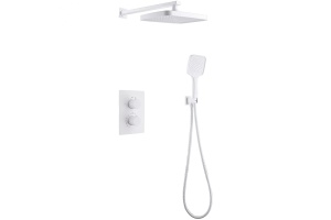 Душевая система Abber Daheim с термостатом белая