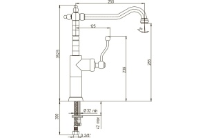 Смеситель для кухни Paini Duomo 88F3572LL2SKM - 2
