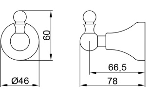 Крючок Veragio Gialetta VR.GIL-6431.DO золото - 2