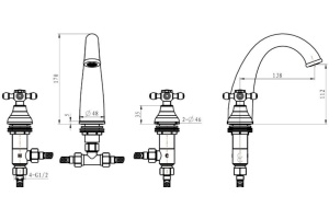 Смеситель Boheme Tradizionale Oro 297 для раковины - 2