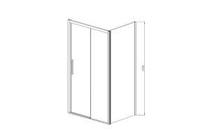 Душевой уголок Vincea Soft 160х80 хром стекло прозрачное - 2