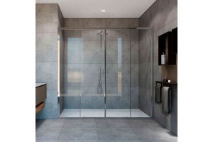 Душевая дверь в нишу Vincea Garda VDS-1G2200CL 220 см, профиль хром, стекло прозрачное