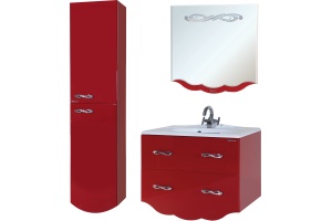 Тумба для комплекта Bellezza Версаль 100 красная - 2