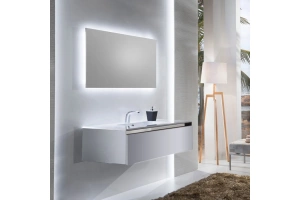 Тумба с раковиной Sanvit Кубэ-1 120 белый глянец - 2