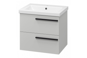Тумба под раковину подвесная Misty Ненси 60 серый - 2