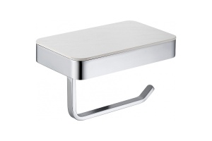 Держатель туалетной бумаги с полкой Abber Westen хром