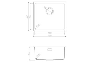 Мойка кухонная Omoikiri Tadzava 49-U GM вороненая сталь - 2