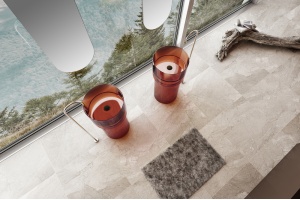 Раковина напольная ABBER Kristall 45 коричневый (AT2701Opal-H) - 2