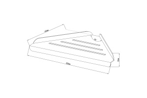 Swedbe Attribut Угловая полка, цвет: черный 9802B - 3
