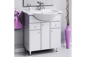 Тумба для комплекта Aqwella Барселона Люкс 75 с бельевой корзиной - 2