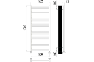 Водяной полотенцесушитель Terminus Аврора П20 500х1000 Хром - 3