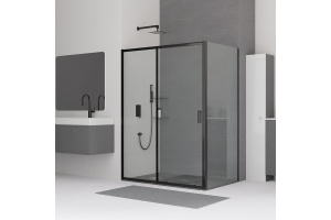 Душевой уголок RGW Classic CL-48B 130x80 профиль черный матовый стекло прозрачное - 2