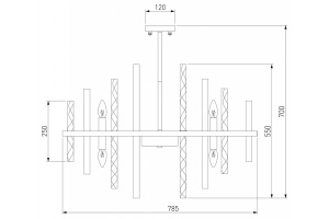 Люстра на штанге Bogate's Hollis 367/12 Smart - 2