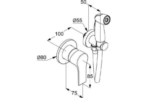 Гигиенический душ Kludi Bozz со смесителем 489990565 - 2