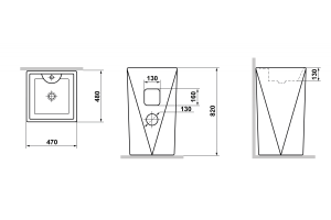 Раковина 47 2050w - 2