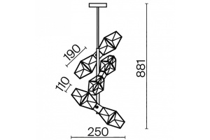 Люстра на штанге Maytoni Coctail time MOD325PL-06G1 - 2