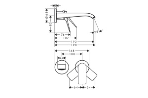 Смеситель для раковины Hansgrohe Vivenis чёрный матовый - 3